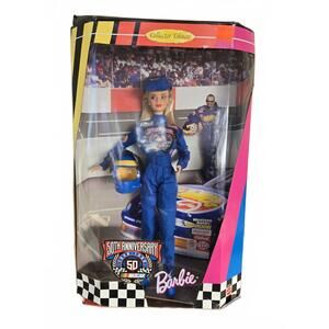 1998 50th Anniversary NASCAR Barbie Doll -Race Car Driver